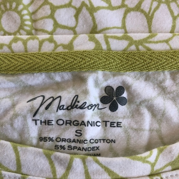 Madison The Organic Tee green flower Top size Small - Picture 4 of 6